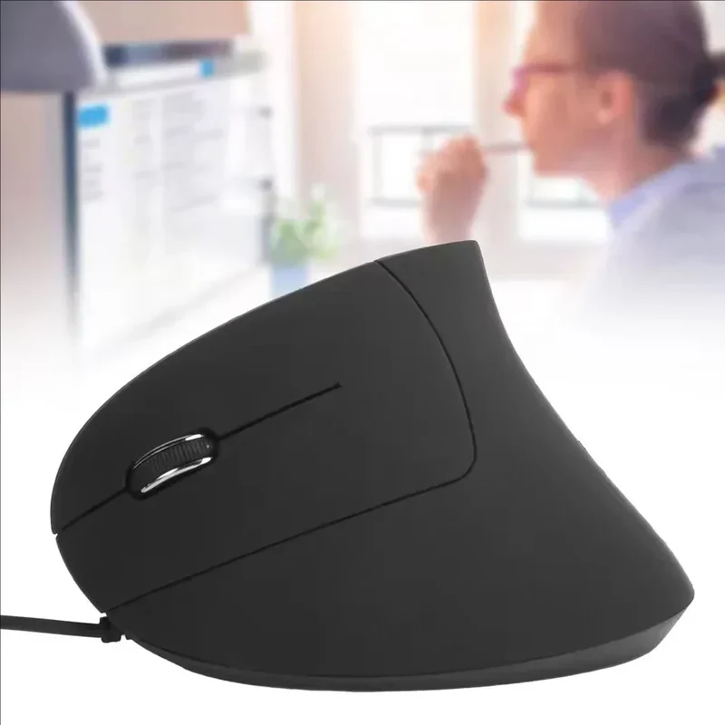 Ergonomic Vertical Wired Mouse Rechargeable Optical USB Computer Mice 1600DPI Gaming Healthy Mice