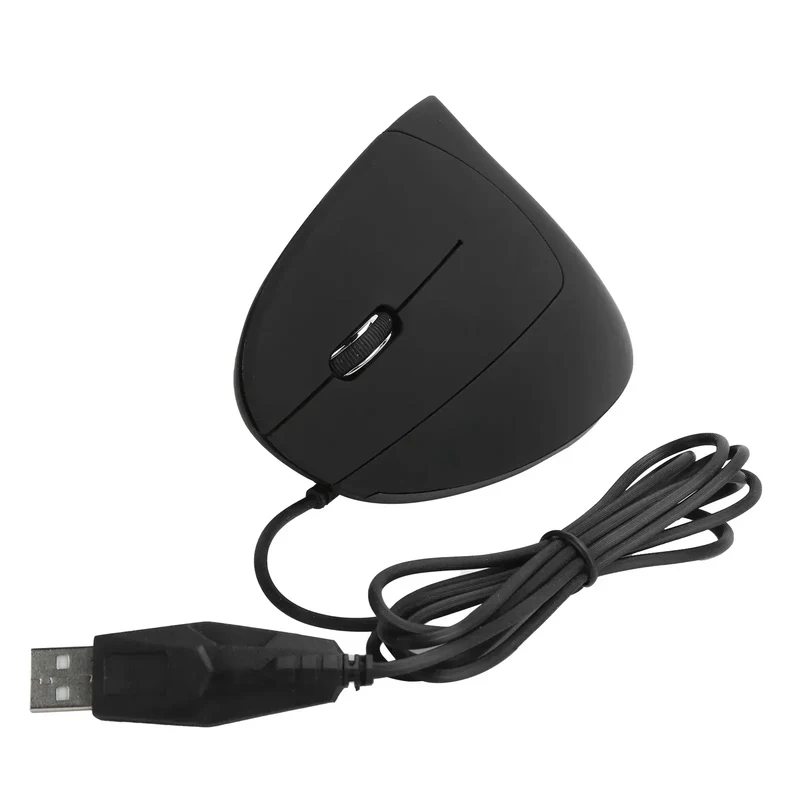 Ergonomic Vertical Wired Mouse Rechargeable Optical USB Computer Mice 1600DPI Gaming Healthy Mice