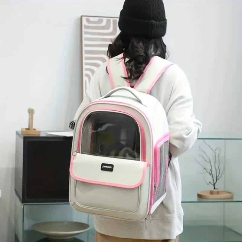 Pet Backpack for Cats And Dogs Large Outdoor Transparent Capsule Breathable Carrying Bag Pet Supplies