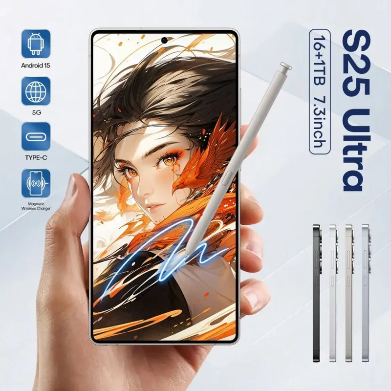 Low Prsce s Brand New Phone 25 Pro Max Mobsle Phone 5G Smartphone Smart Phone S25 13 14 16G 1T Cheap Telephone