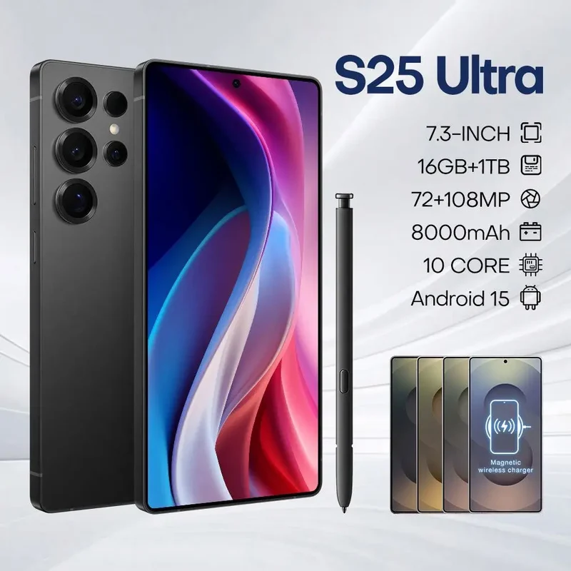 Low Prsce s Brand New Phone 25 Pro Max Mobsle Phone 5G Smartphone Smart Phone S25 13 14 16G 1T Cheap Telephone