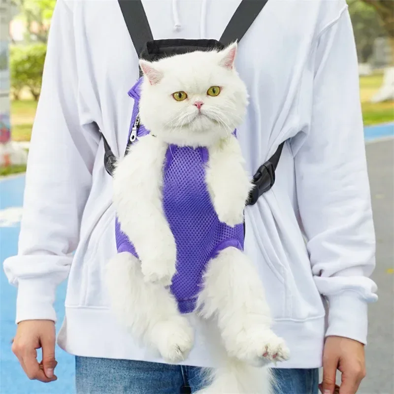 Pet Backpack Portable Portable Cat Double Shoulder bag Outdoor Travel Dog Carrier Bag Pet Dog Front Bag Mesh Backpack