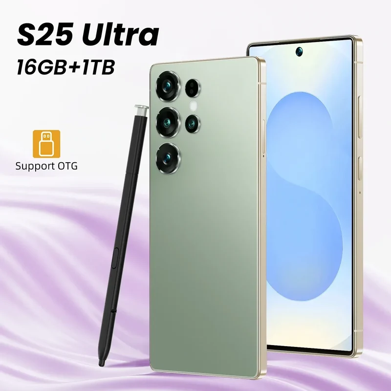 S-Pen Android Phone S25 Ultra Smartphone 7 inch 8+256gb Telephone Fast Charging Unlock 4G WIFI S25 Mobile Phone