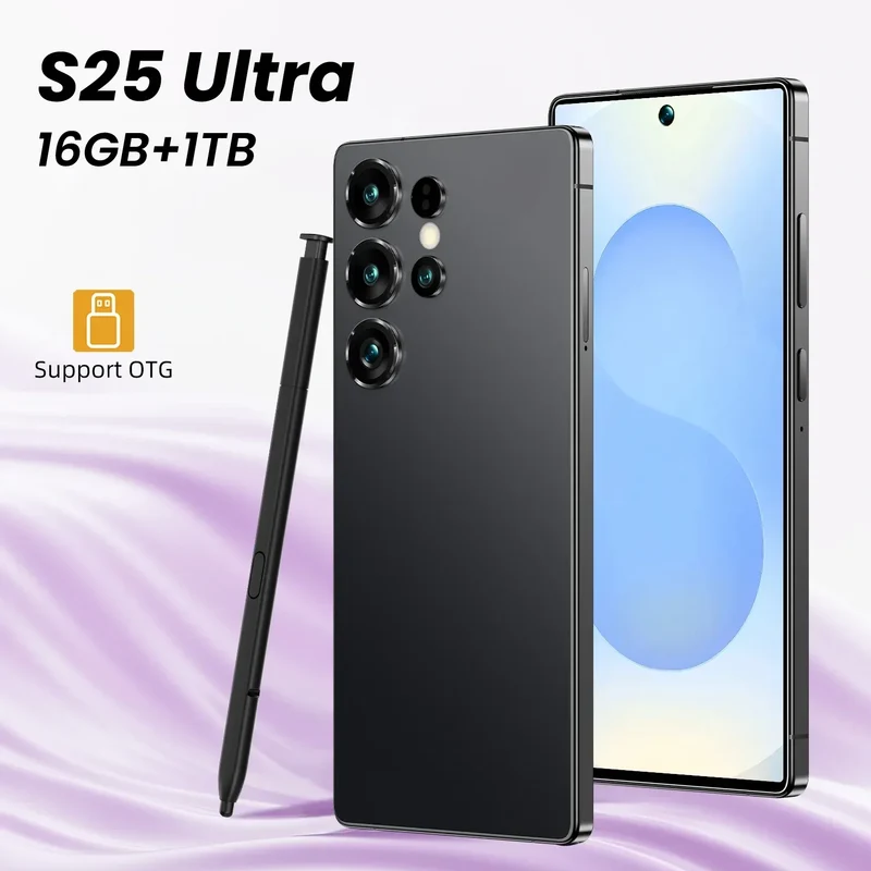 S-Pen Android Phone S25 Ultra Smartphone 7 inch 8+256gb Telephone Fast Charging Unlock 4G WIFI S25 Mobile Phone