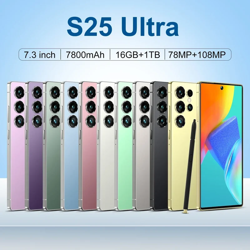 2025 Latest S25 Ultra Smart Phone 16GB +1TB Telephone &gaming Phone Dual SIM Dual Standby Deca Core Global Version