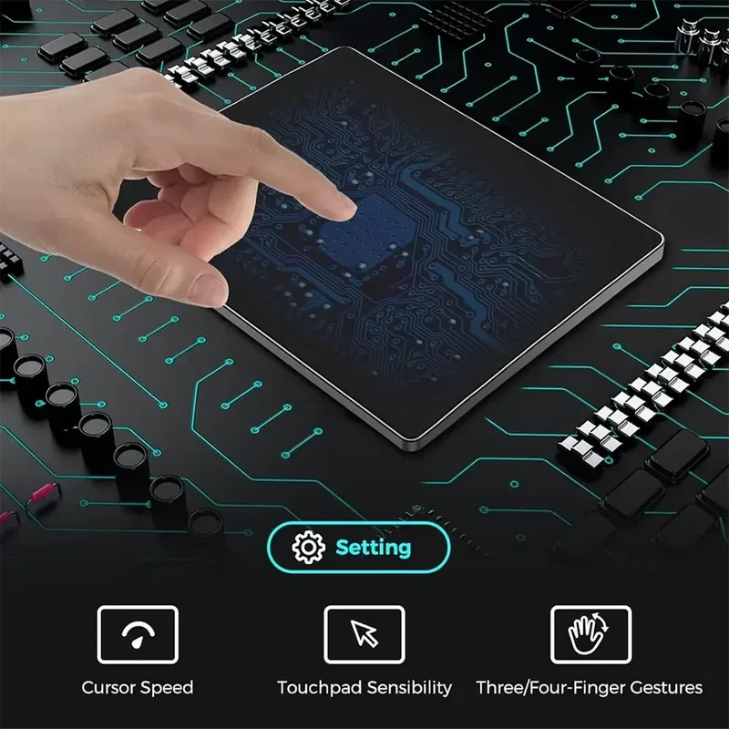 Multi-Touch Trackpad,Ultra Slim Aluminum USB Wired Touchpad Mouse for Windows 10/11 Desktop/Laptop/Notebook Computer PC