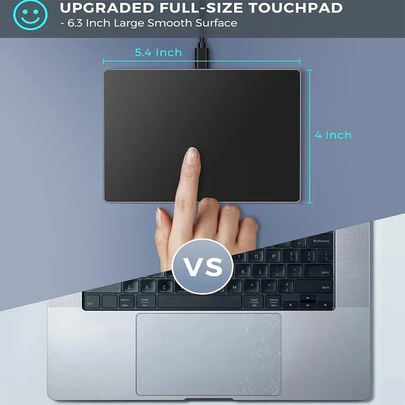 Multi-Touch Trackpad,Ultra Slim Aluminum USB Wired Touchpad Mouse for Windows 10/11 Desktop/Laptop/Notebook Computer PC