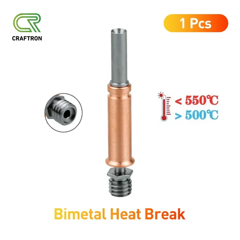 Anycubic Kobra 3 Combo Spare parts Bimetal Heat Break Brass Nozzle Upgrades Throat Throats Hot End 3D Printer Accessories