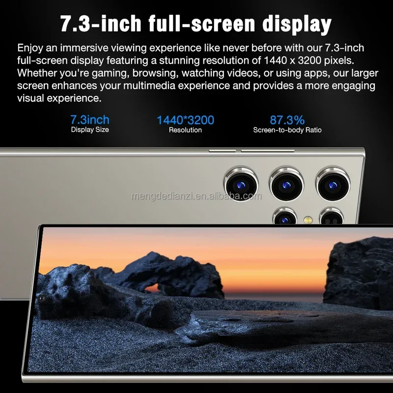 2023 Original Note 20 Ultra Smartphone 16GB+1TB 7.3 Inch AMOLED Screen Android 10.0 Spanish New 2023 Note 20 U1tra Telephone