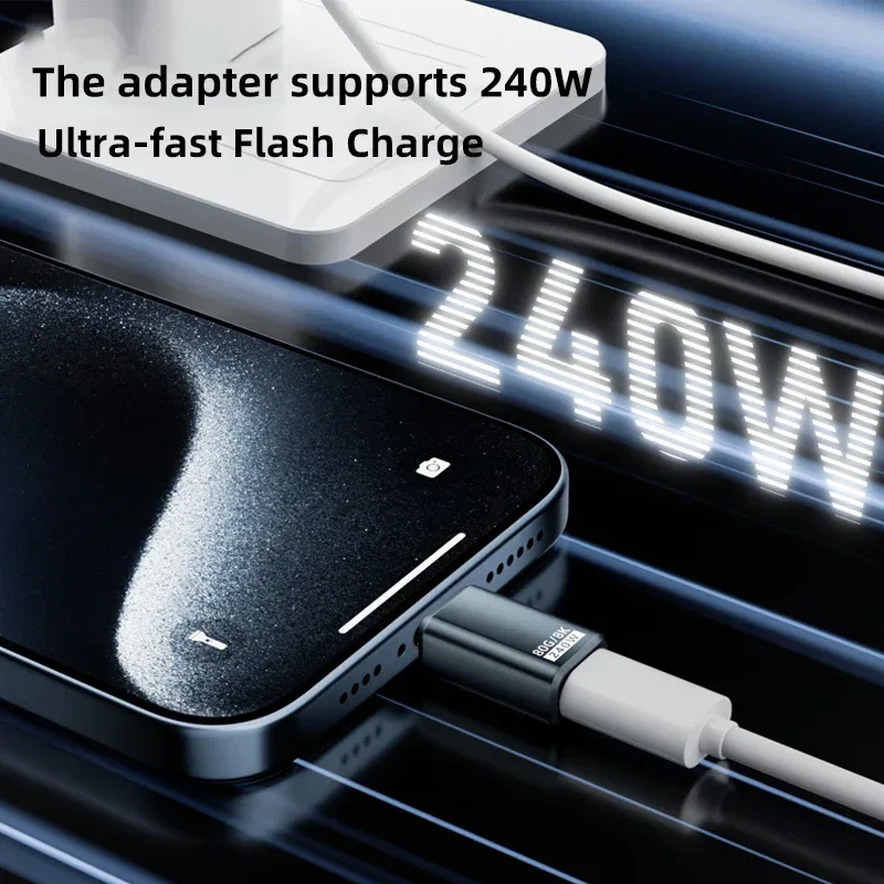 PD240W 80Gbps USB C Adapter Type C Female to Male Adapter Extender 8K@60Hz Fast Charging Converter for iPhone Xiaomi Macbook