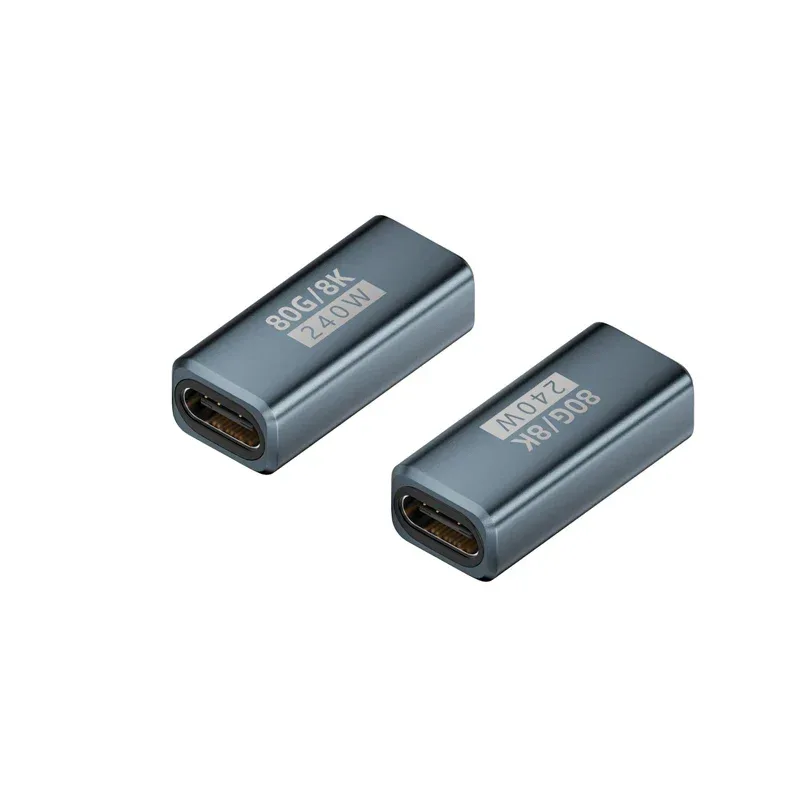 PD240W 80Gbps USB C Adapter Type C Female to Male Adapter Extender 8K@60Hz Fast Charging Converter for iPhone Xiaomi Macbook