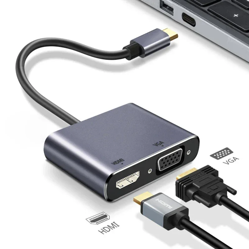 4 IN 1 USB C HUB Docking Station 4K@60Hz HDMI-compatible Adapter Type C to HDMI PD100W USB 3.0 HUB USB C Splitter for Macbook