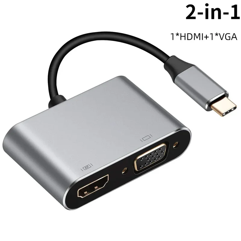 4 IN 1 USB C HUB Docking Station 4K@60Hz HDMI-compatible Adapter Type C to HDMI PD100W USB 3.0 HUB USB C Splitter for Macbook
