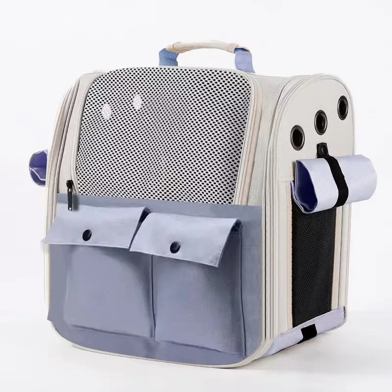 Pet Backpack Outdoor Large Cat Backpack Cat Transporter Breathable Foldable Carrying Bag Backpack Cat And Small Dog Supplies