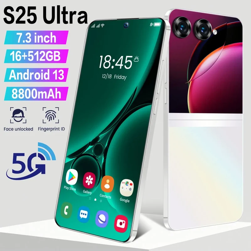 2025 NEW Brand Original S25 Ultra 5g Telephone 6.8 Inch 16Gb+514GB Android Smartphone Android 14 64MP 6999Amh 4G Mobile Phones