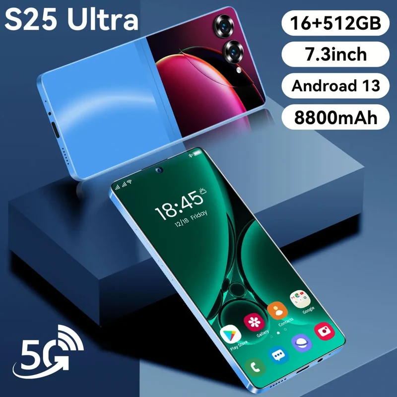 2025 NEW Brand Original S25 Ultra 5g Telephone 6.8 Inch 16Gb+514GB Android Smartphone Android 14 64MP 6999Amh 4G Mobile Phones