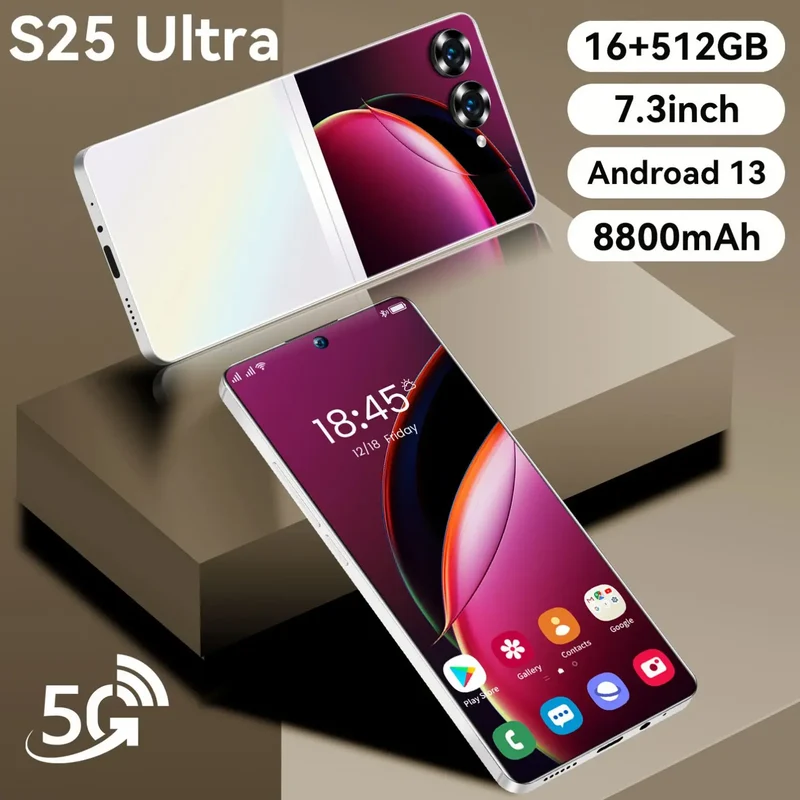 2025 NEW Brand Original S25 Ultra 5g Telephone 6.8 Inch 16Gb+514GB Android Smartphone Android 14 64MP 6999Amh 4G Mobile Phones