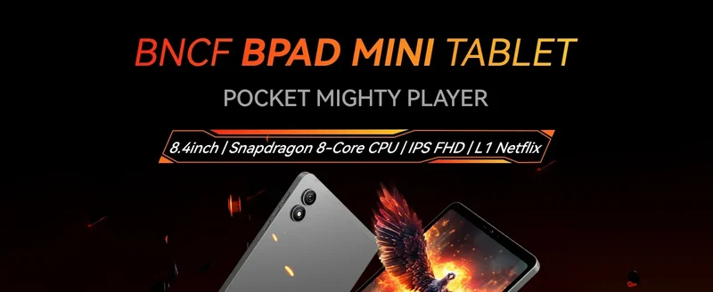 BNCF BPad Mini 8.4 inch Snapdragon SMD685 Tablet Android14 (8+8)GB RAM+128GB ROM 6050mAh Battery 4G LTE Widevine L1 2K IPS Tab