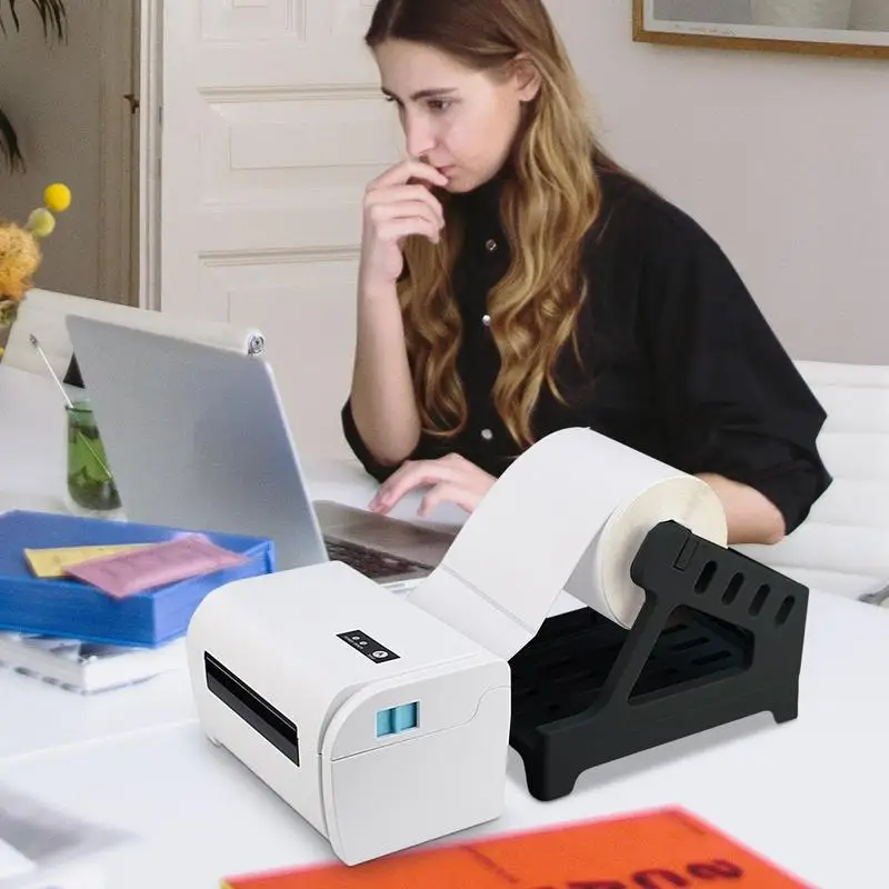 Desktop Printer Home Office Storage School Thermal Label Holder For Rolls Fanfold Accessories Durable Stand External Universal