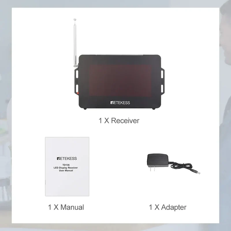 RETEKESS TD163 Restaurant Wireless Calling Pager System Host Voice Reporting Broadcast Display Receiver For Cafe Bar Club Hotel