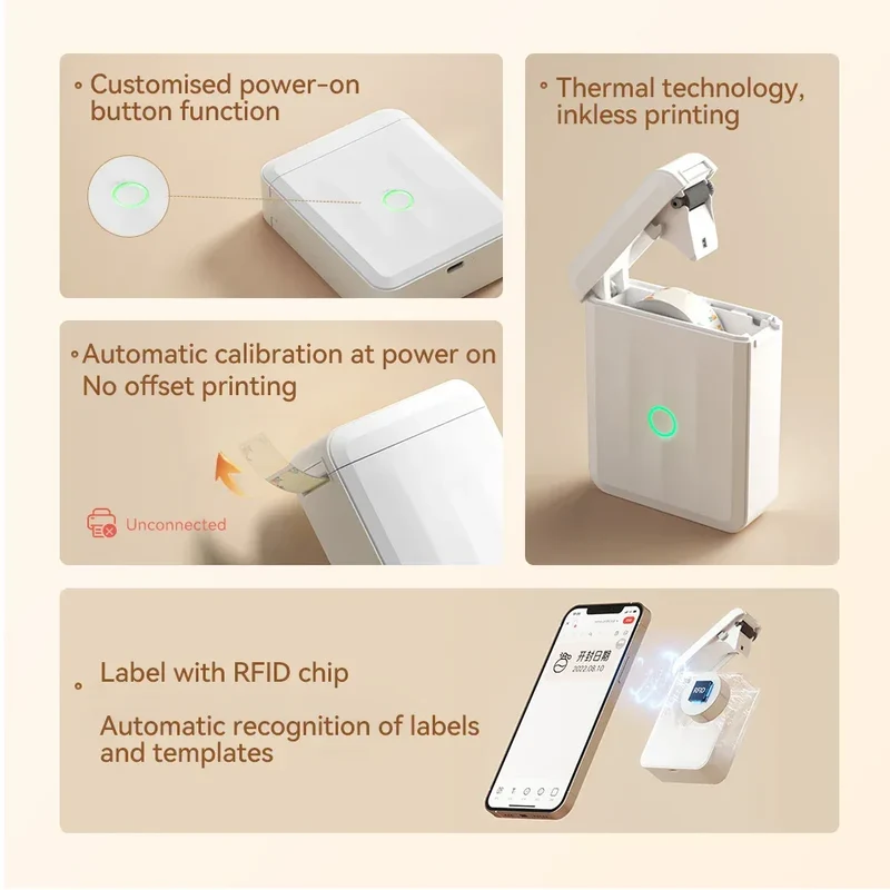 Niimbot D11 D110 D101 H1S Mini Thermal Printer Pocket Label Maker USB Bluetooth Label Stick Printer Inkless DIY Name Price Tag