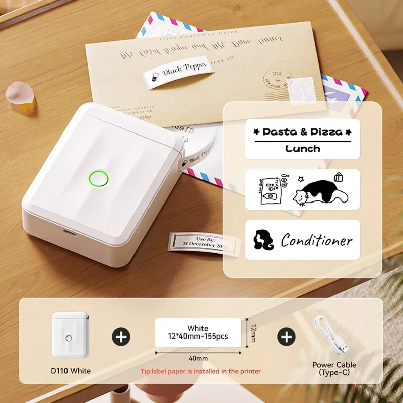 Niimbot D11 D110 D101 H1S Mini Thermal Printer Pocket Label Maker USB Bluetooth Label Stick Printer Inkless DIY Name Price Tag