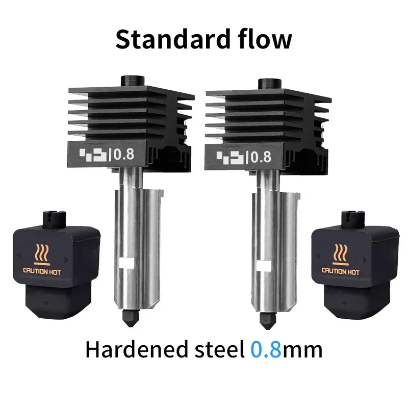 New High Quality H2D H2S H2C Hotend Kit with 0.2/0.4/0.6/0.8mm Hardened steel Nozzle Replace Hotend Kit For Bambu H2D A1/A1mini