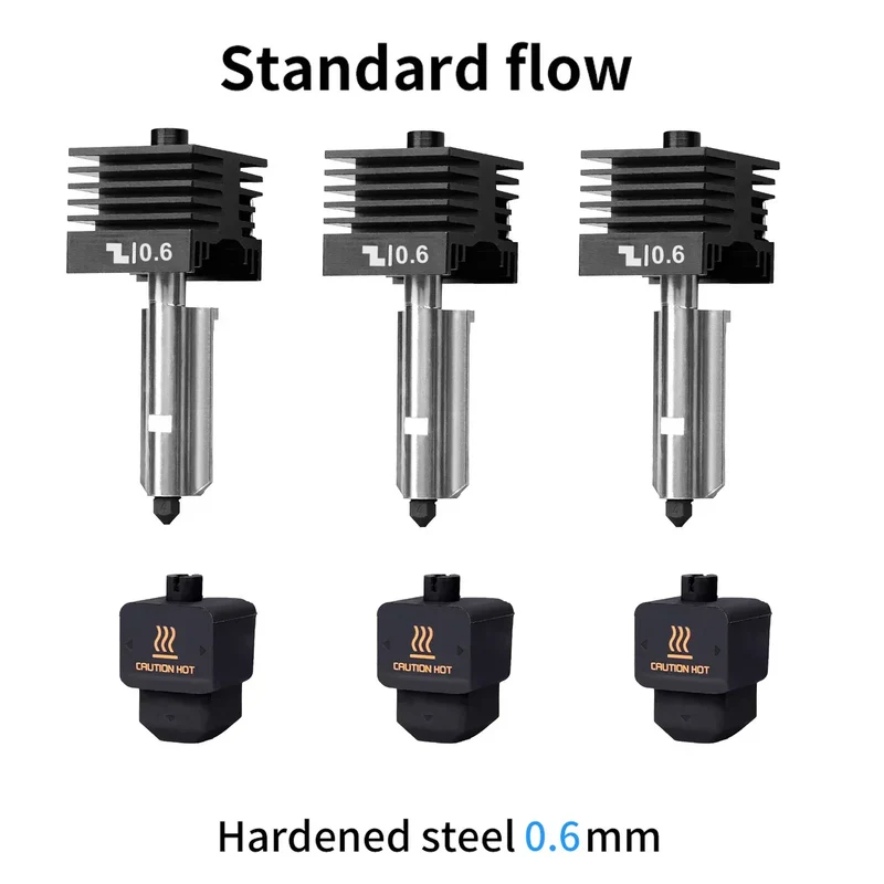 New High Quality H2D H2S H2C Hotend Kit with 0.2/0.4/0.6/0.8mm Hardened steel Nozzle Replace Hotend Kit For Bambu H2D A1/A1mini
