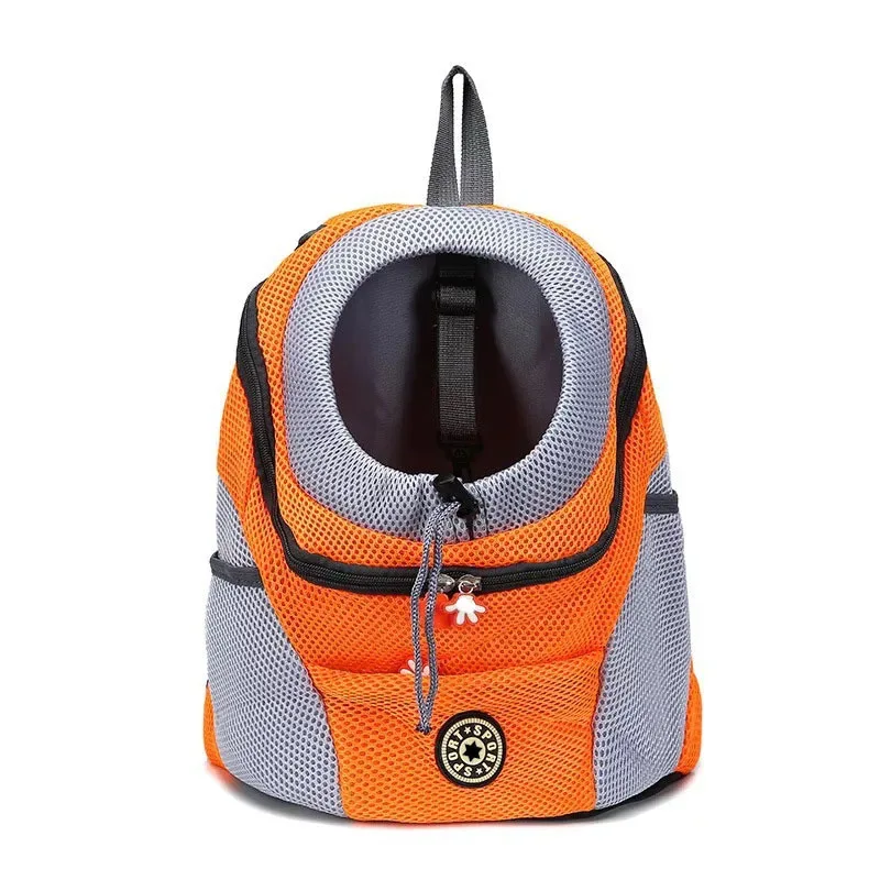 New Dog Pet Backpack Carrier Travel Bag Front Pack Breathable Adjustable with Safety Reflective Strips for Hiking Outdoor Cats