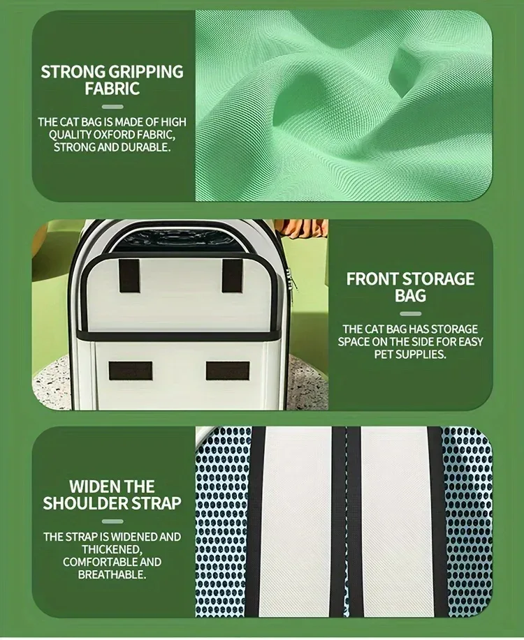Pet Carrier Backpack, Going Out Large Cat Backpack Transparent Space Capsule Breathable Portable Bag Backpack Cat Dog Supplies