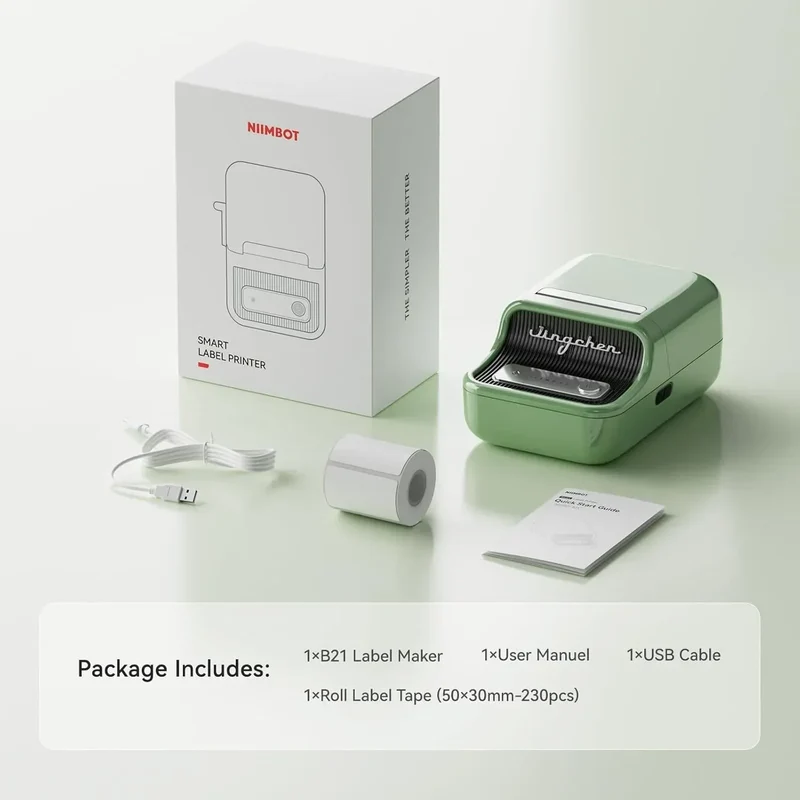 Niimbot B21 B21PRO Mini Adhesive Label Printer Wireless Portable Thermal inkless Maker Photo Barcode PriceTag Sticker 200 300dpi