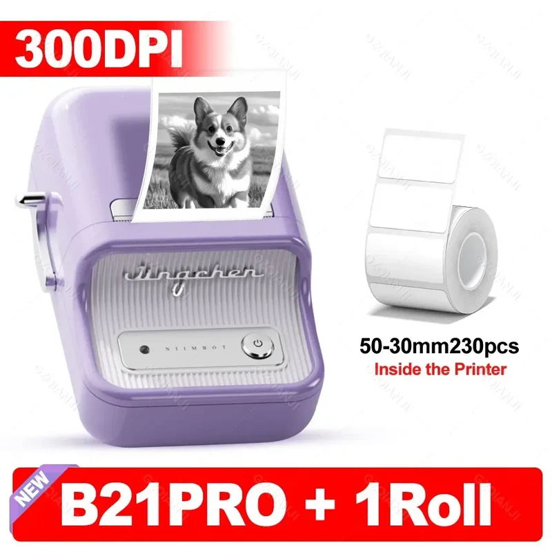Niimbot B21 B21PRO Mini Adhesive Label Printer Wireless Portable Thermal inkless Maker Photo Barcode PriceTag Sticker 200 300dpi