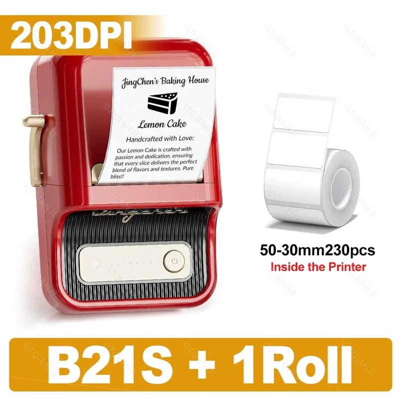 Niimbot B21 B21PRO Mini Adhesive Label Printer Wireless Portable Thermal inkless Maker Photo Barcode PriceTag Sticker 200 300dpi