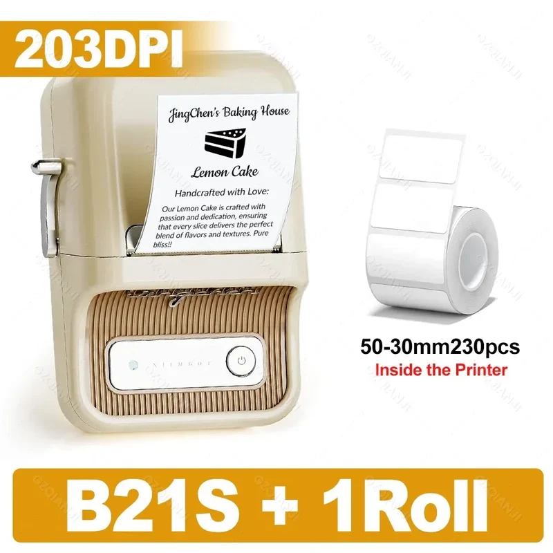 Niimbot B21 B21PRO Mini Adhesive Label Printer Wireless Portable Thermal inkless Maker Photo Barcode PriceTag Sticker 200 300dpi