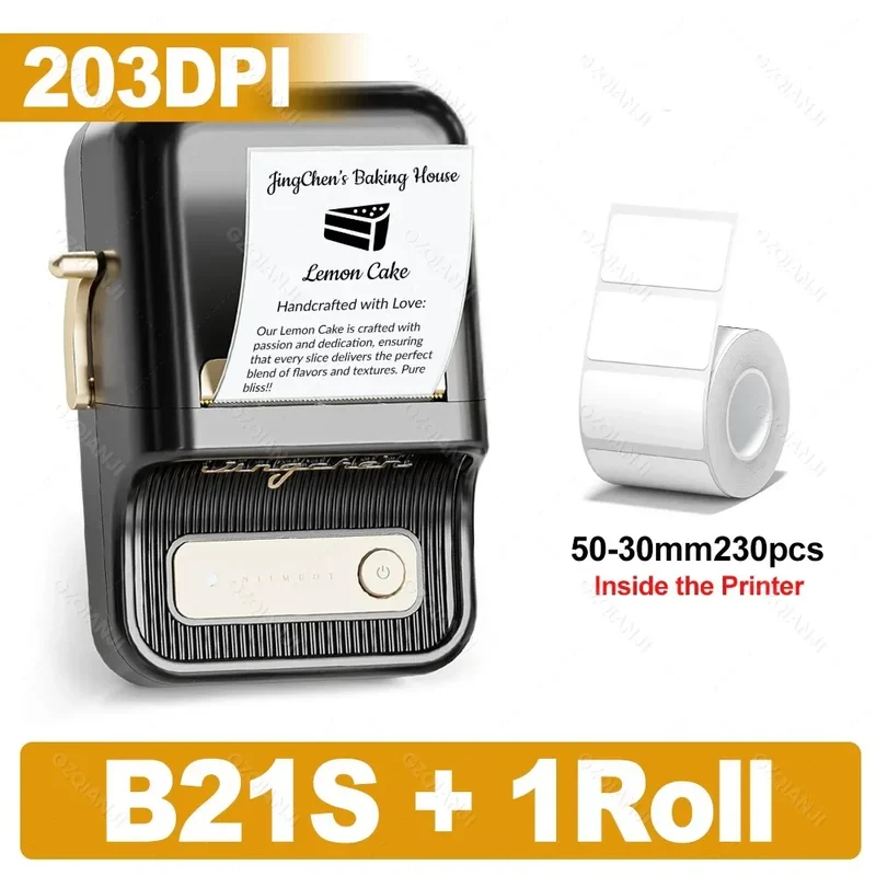 Niimbot B21 B21PRO Mini Adhesive Label Printer Wireless Portable Thermal inkless Maker Photo Barcode PriceTag Sticker 200 300dpi
