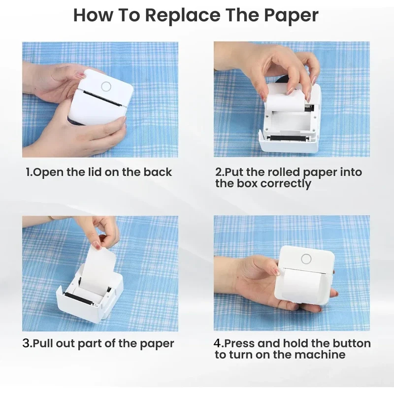 X6 Mini Pocket Sticker Printer Bluetooth Wireless Connection Portable Sticker Maker for Learning Note Journal DIY Work and Photo