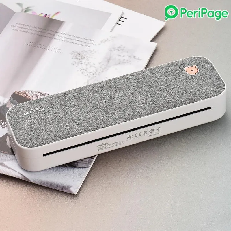 PeriPage A40 A4 Paper Printer Direct Thermal Transfer Wirless Mobile Photo Printer USB BT Connection For 2''/3''/4'' Paper Width