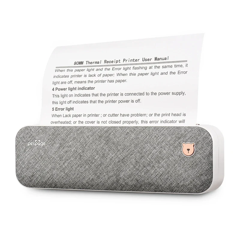 PeriPage A40 A4 Paper Printer Direct Thermal Transfer Wirless Mobile Photo Printer USB BT Connection For 2''/3''/4'' Paper Width
