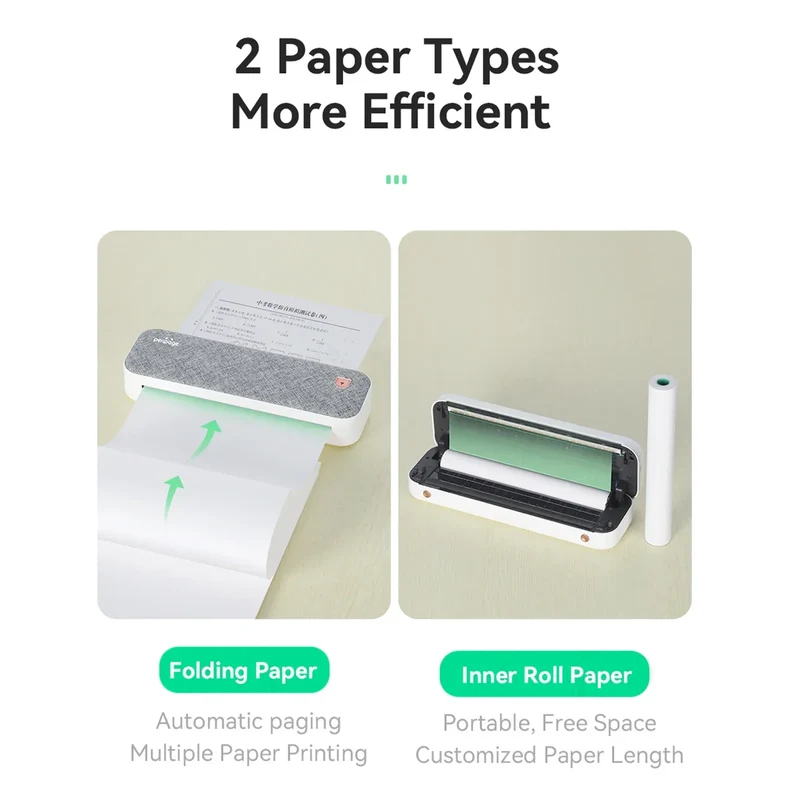 PeriPage A40 A4 Paper Printer Direct Thermal Transfer Wirless Mobile Photo Printer USB BT Connection For 2''/3''/4'' Paper Width