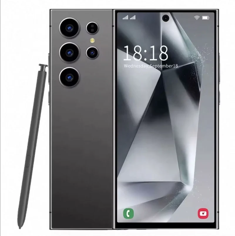 Smartphone7.3inch Unlocked Dual Card 5G Smartphone Android Mobile Phones Telephone Wholesale Original S24 Ultra 16G+512GB S21 5g