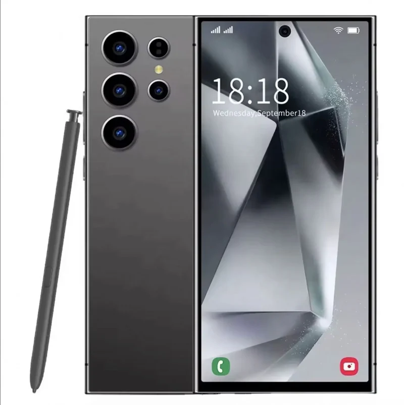 Smartphone7.3inch Unlocked Dual Card 5G Smartphone Android Mobile Phones Telephone Wholesale Original S24 Ultra 16G+512GB S21 5g