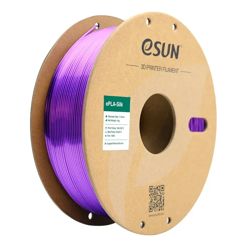 eSUN Silk PLA Filament 1.75mm Silk PLA 3D Printer Filament 1KG (2.2 LBS) Spool 3D Materials for 3D Printers DIY Artwork Printing