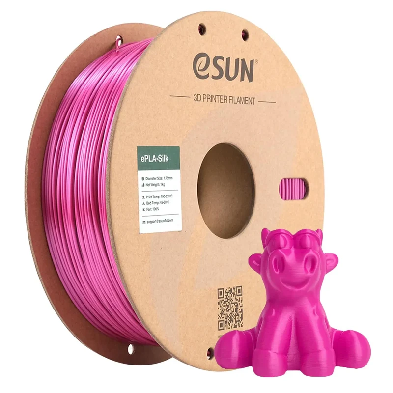 eSUN Silk PLA Filament 1.75mm Silk PLA 3D Printer Filament 1KG (2.2 LBS) Spool 3D Materials for 3D Printers DIY Artwork Printing