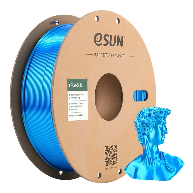 eSUN Silk PLA Filament 1.75mm Silk PLA 3D Printer Filament 1KG (2.2 LBS) Spool 3D Materials for 3D Printers DIY Artwork Printing