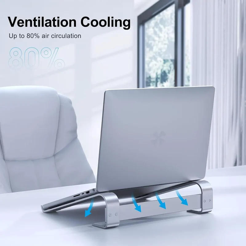 Aluminum Laptop Cooling Stand Riser Desk for Macbook Pro Air Dell HP Lenovo Notebook Computer Holder Bracket Support Accessories