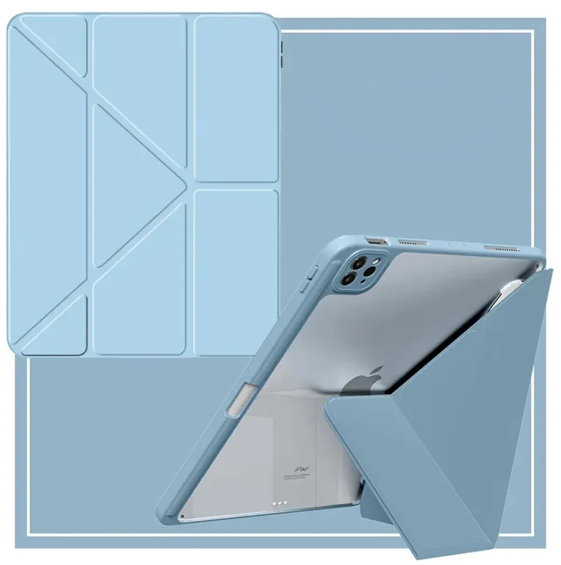 For iPad Case 2024 Air 11 13 M2 Pro 11 13 for 10 Gen Pro 10.5 10.2 9th 8th 6th 5th 9.7 Mini 6 Acrylic Smart Case with Pen Holder