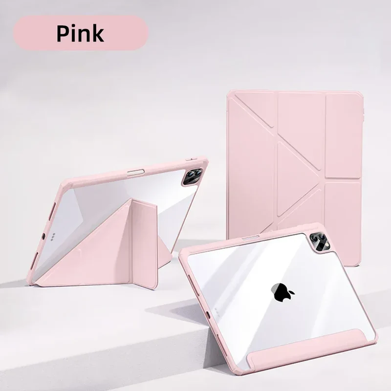 For iPad Case 2024 Air 11 13 M2 Pro 11 13 for 10 Gen Pro 10.5 10.2 9th 8th 6th 5th 9.7 Mini 6 Acrylic Smart Case with Pen Holder