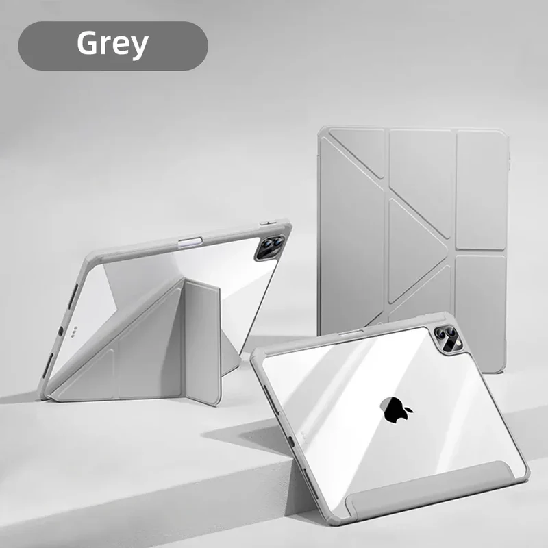For iPad Case 2024 Air 11 13 M2 Pro 11 13 for 10 Gen Pro 10.5 10.2 9th 8th 6th 5th 9.7 Mini 6 Acrylic Smart Case with Pen Holder