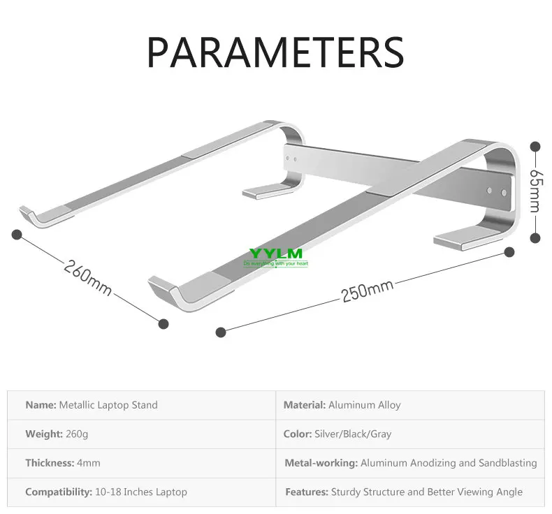 Aluminum Laptop Stand Notebook Riser Holder For Macbook Air 13 iPad Pro Dell HP Lenovo Xiaomi Computer Tablet Support Ordinateur