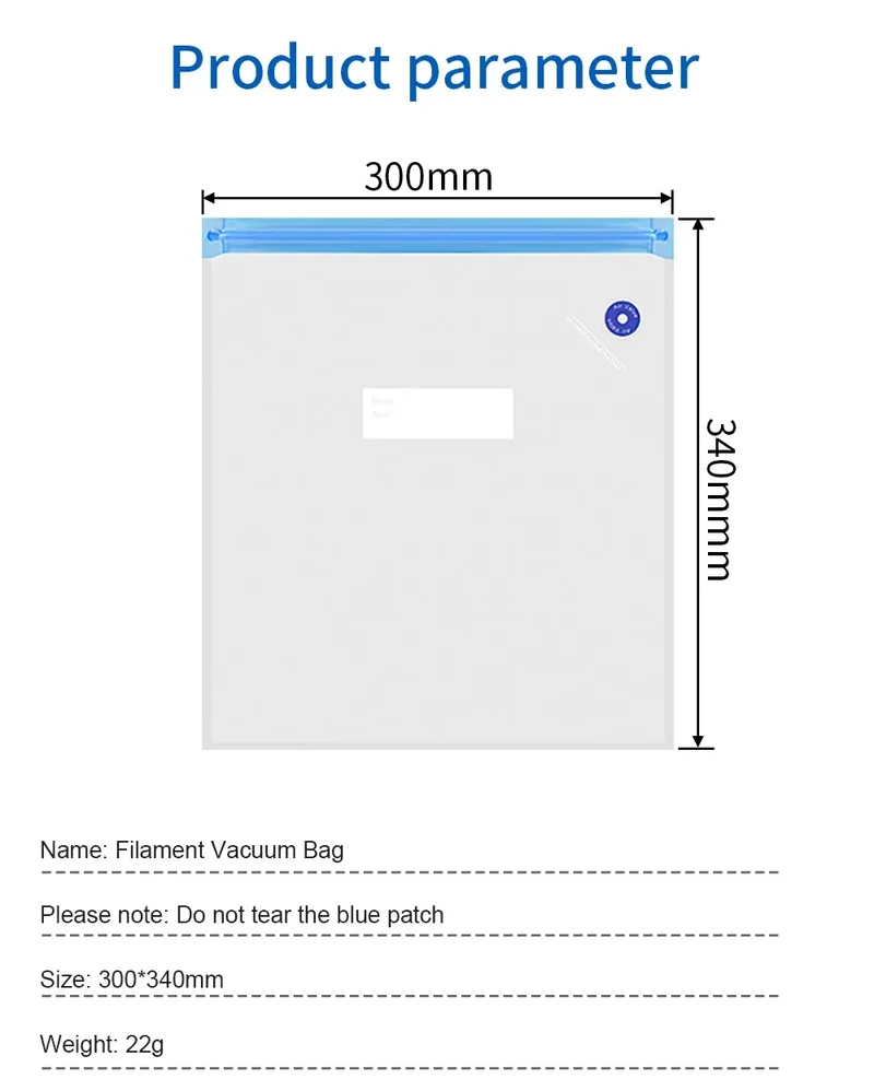 PLA ABS TPU PETG For Filament Vacuum Bag and Handle Air Pump 3D Printer Filaments Storage Bag Dryer Keep 3D Printing Accessories